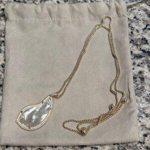 Kendra Scott Gold Necklace with Iridescent Accents